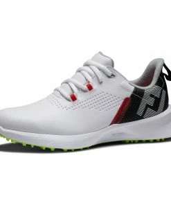 FootJoy Junior Fuel Spikeless Golf Shoe - White/Black/Red -Golf Bags Sales 2023 Red 39