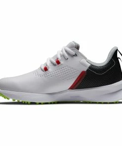 FootJoy Junior Fuel Spikeless Golf Shoe - White/Black/Red -Golf Bags Sales 2023 Red 41