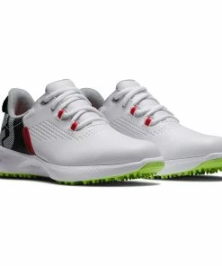 FootJoy Junior Fuel Spikeless Golf Shoe - White/Black/Red -Golf Bags Sales 2023 Red 42