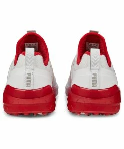 Puma Men's Ignite Articulate Maple Spiked Golf Shoe - White/Red -Golf Bags Sales 2023 Red 61