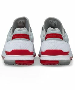Puma Men's PROADAPT Alphacat Spikeless Golf Shoe- White/Red -Golf Bags Sales 2023 Red 98