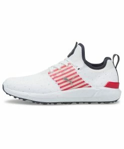 Puma Limited Edition - Men's Ignite ARTICULATE Love Golf/H8 Spiked Golf Shoe- White/Red