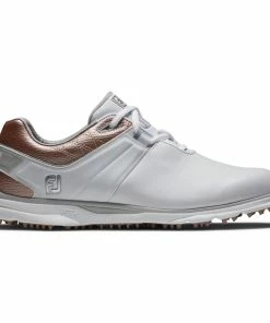 FootJoy Women's Pro SL Spikeless Golf Shoe - White/Rose Gold
