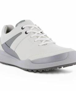 ECCO Women's Biom Hybrid 1 Spikeless Golf Shoe - White/Silver -Golf Bags Sales 2023 Silver 12