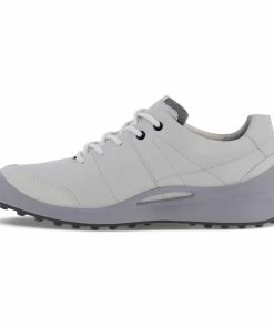 ECCO Women's Biom Hybrid 1 Spikeless Golf Shoe - White/Silver -Golf Bags Sales 2023 Silver 13