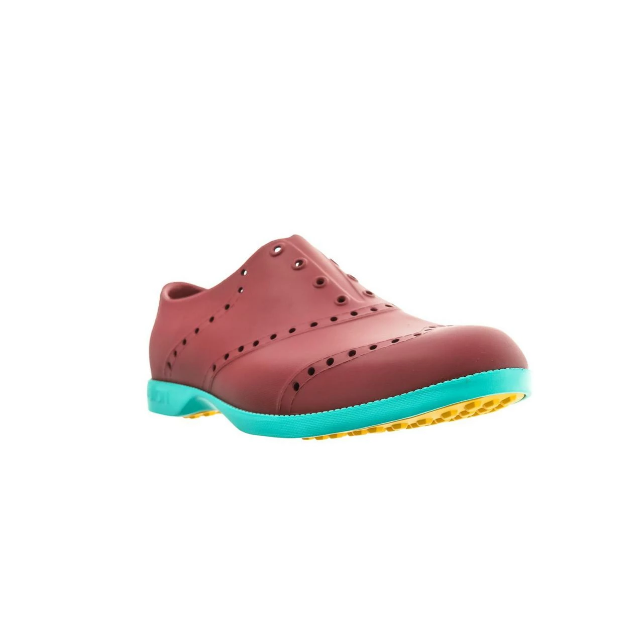 Biion Women's Oxford Bright Spikeless Shoe - Brick Red/Teal 4 Biion Women's Oxford Bright Spikeless Shoe - Brick Red/Teal - Image 2