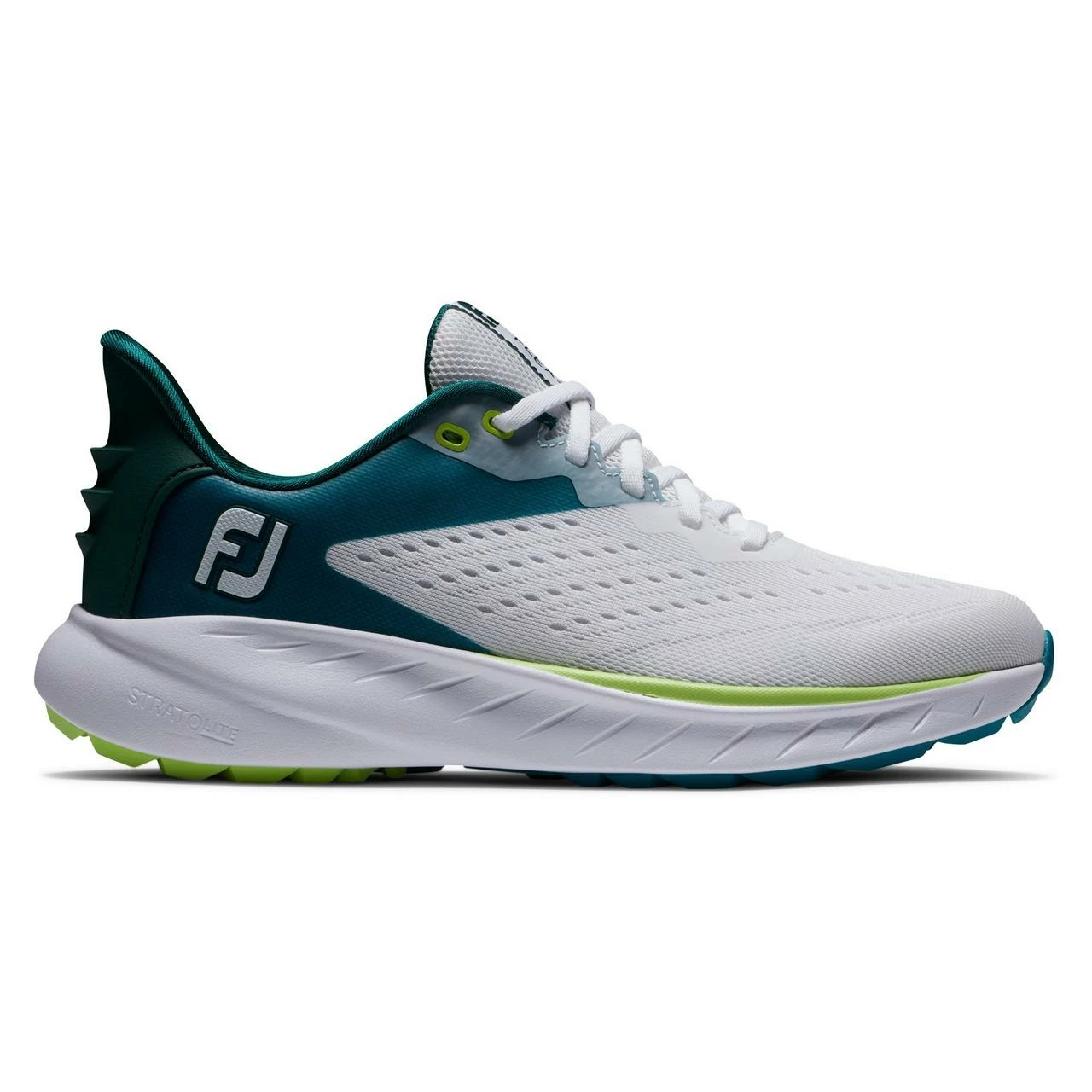 FootJoy Women's Flex XP Spikeless Golf Shoe - White/Teal 3 FootJoy Women's Flex XP Spikeless Golf Shoe - White/Teal