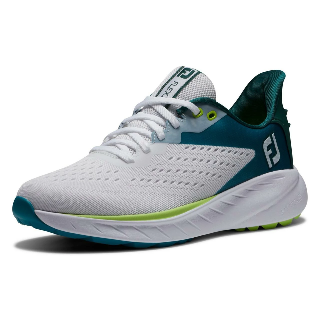 FootJoy Women's Flex XP Spikeless Golf Shoe - White/Teal 6 FootJoy Women's Flex XP Spikeless Golf Shoe - White/Teal - Image 4