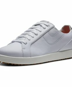 FootJoy Women's FJ Links Spikeless Golf Shoe - White -Golf Bags Sales 2023 Womens FJ Links Spikeless Golf Shoe White 2