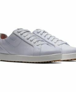 FootJoy Women's FJ Links Spikeless Golf Shoe - White -Golf Bags Sales 2023 Womens FJ Links Spikeless Golf Shoe White 3