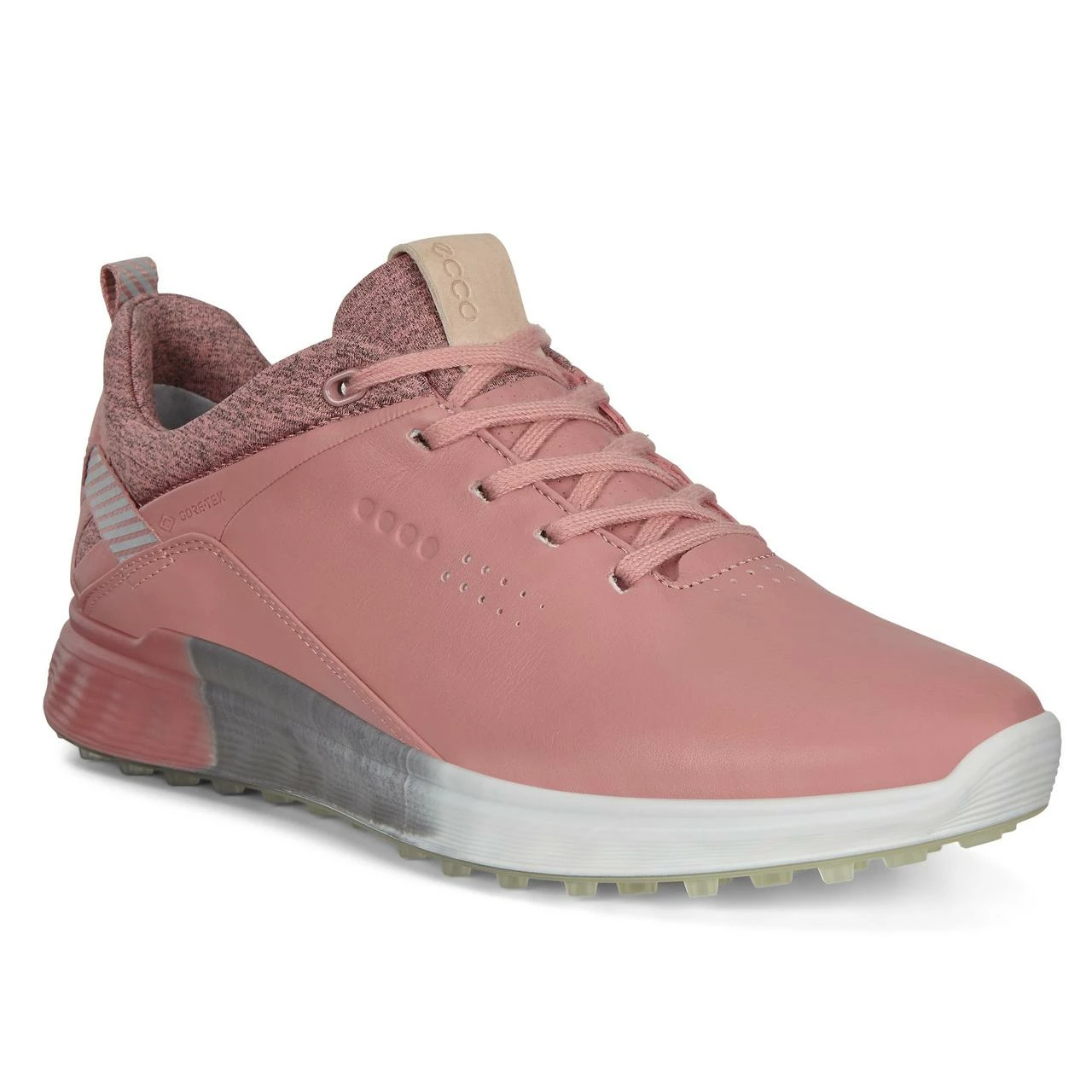 ECCO Women's Goretex S-Three Spikeless Golf Shoe-Rose 5 ECCO Women's Goretex S-Three Spikeless Golf Shoe-Rose - Image 3