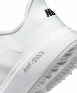 Nike Women's React Ace Tour Spikeless Golf Shoe - White -Golf Bags Sales 2023 Womens React Ace Tour Spikeless Golf Shoe White 7