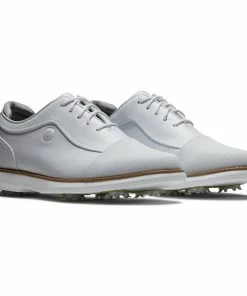 FootJoy Women's Traditions Spiked Golf Shoe - White -Golf Bags Sales 2023 Womens Traditions Spiked Golf Shoe White 3