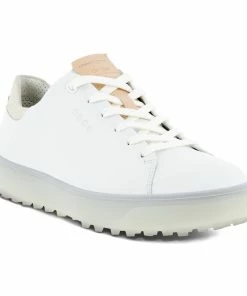 ECCO Women's Tray Spikeless Golf Shoe - White -Golf Bags Sales 2023 Womens Tray Spikeless Golf Shoe White 2