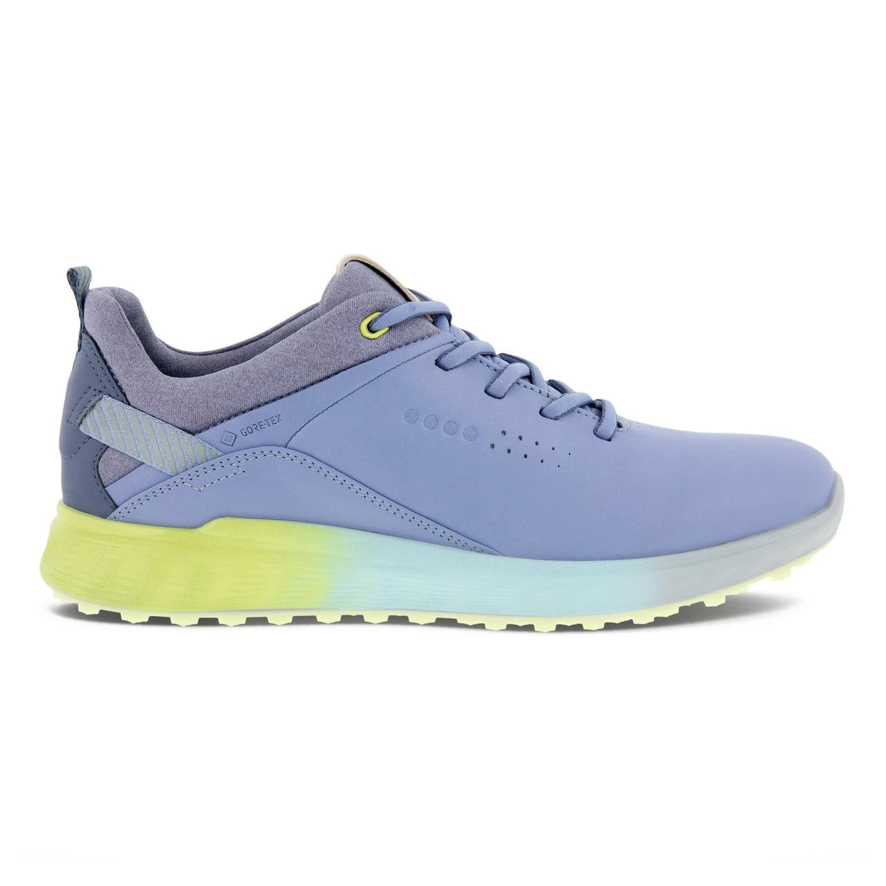 ECCO Women's S-Three Hybrid Spikeless Golf Shoe- Blue/Yellow 3 ECCO Women's S-Three Hybrid Spikeless Golf Shoe- Blue/Yellow