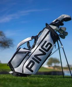 Ping Hoofer Tour Stand Bag -Golf Bags Sales 2023 hoofer tour black white lifestyle 3 708 compressor 85297.1678114379